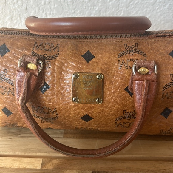 Authentic $580 Used MCM Logo Printed Mini Crossbody Bag - Picture 7 of 16